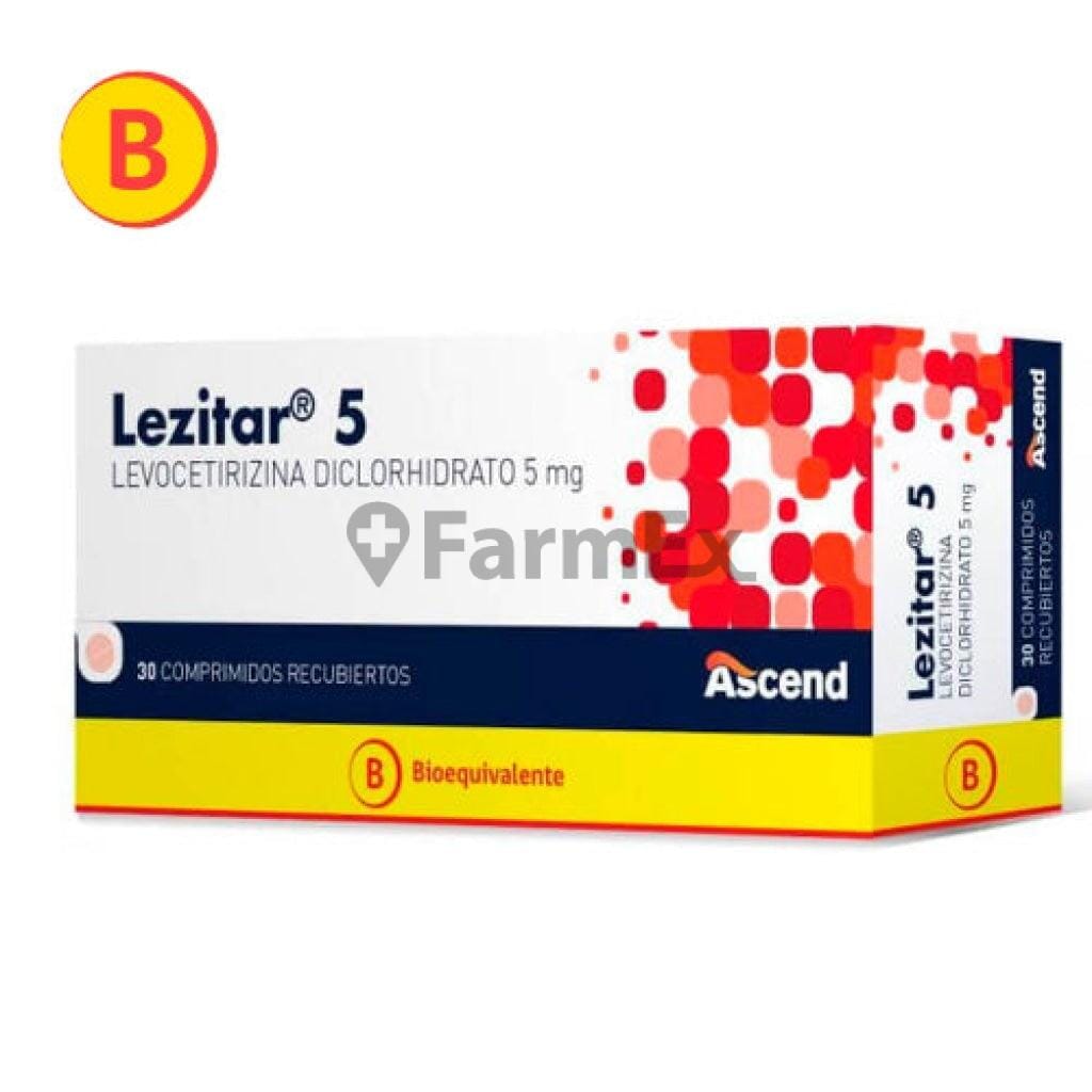 Lezitar 5 mg x 30 comprimidos Farmex-Fonasa-Persistente